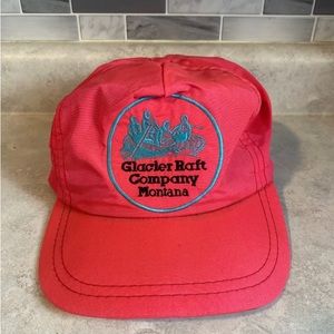 Vtg Glacier Raft National Park Montana Trucker Hat Cap RARE